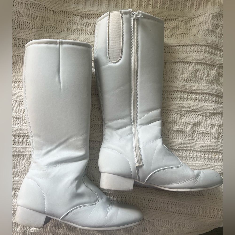 White dance boots